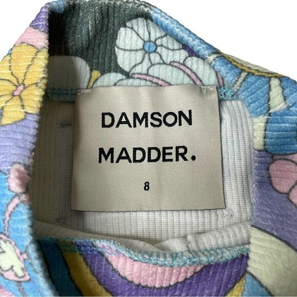 DAMSON Madder Nwot Psychedelic Print Mock Turtleneck Size 8 Purple Blue Yellow - Picture 6 of 10